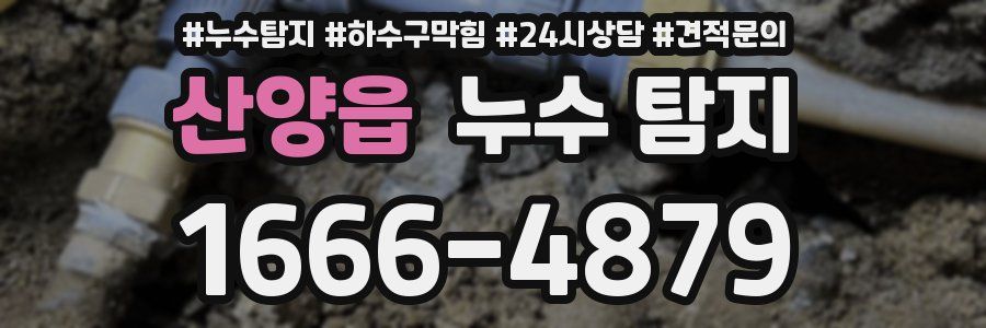 산양읍 누수 탐지