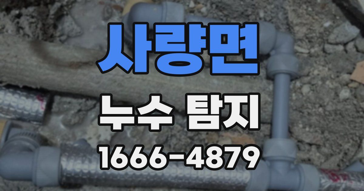 사량면 누수 탐지