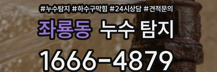 좌룡동 누수 탐지