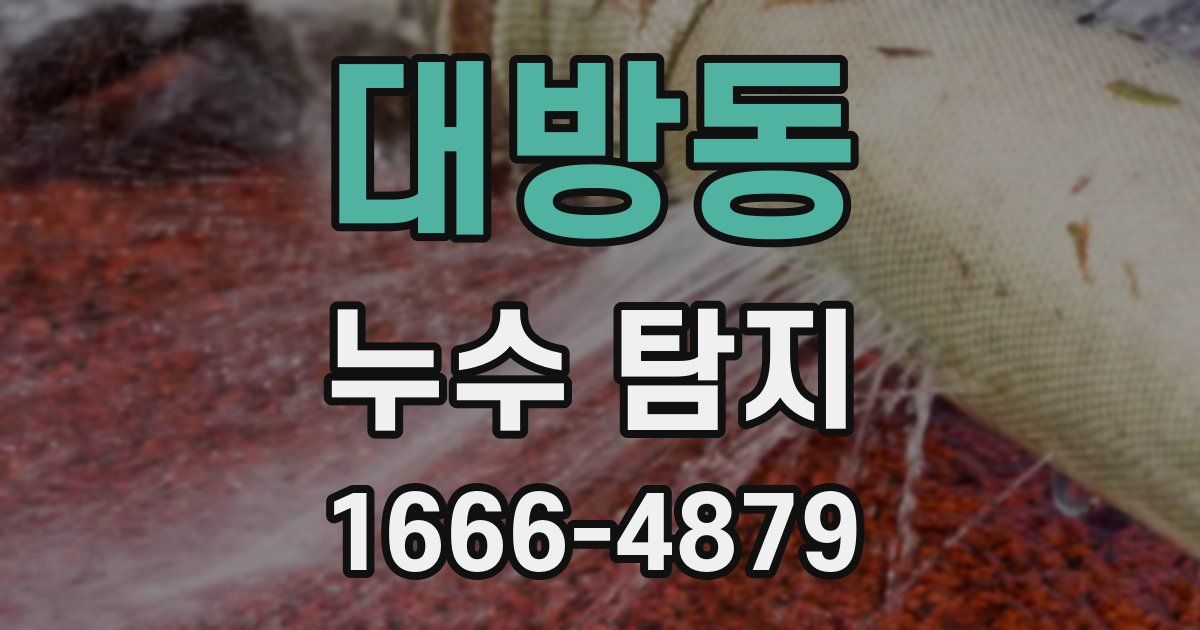 대방동 누수 탐지