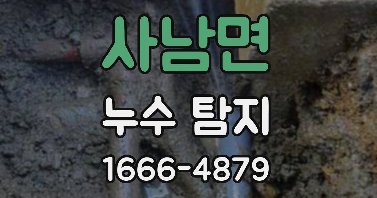사남면 누수 탐지