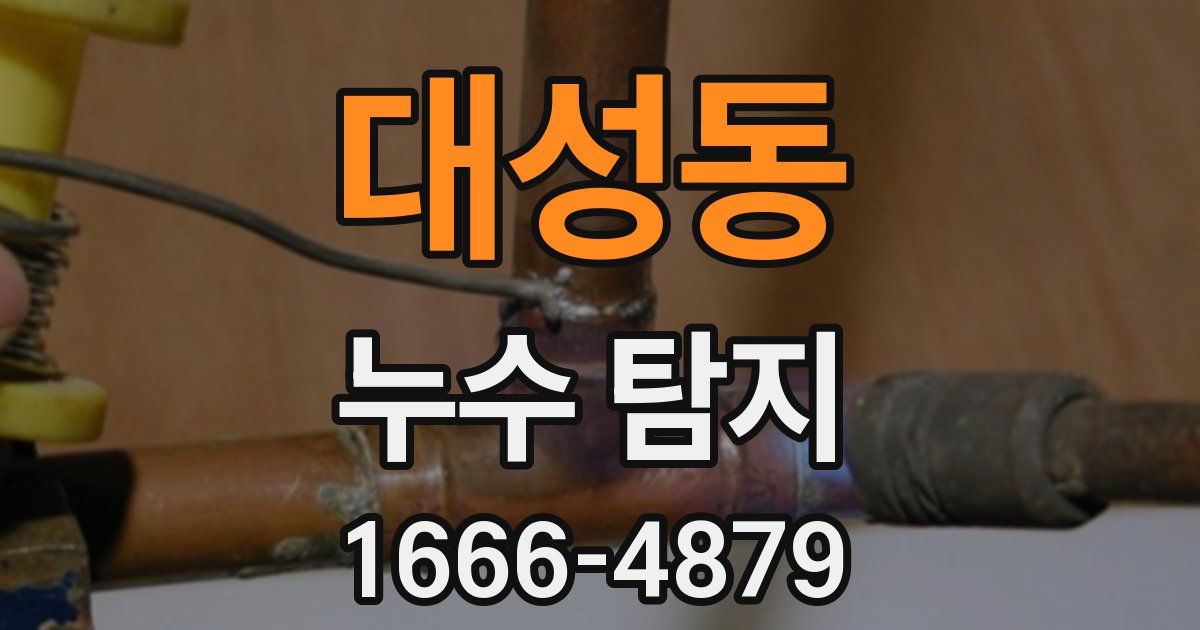 대성동 누수 탐지