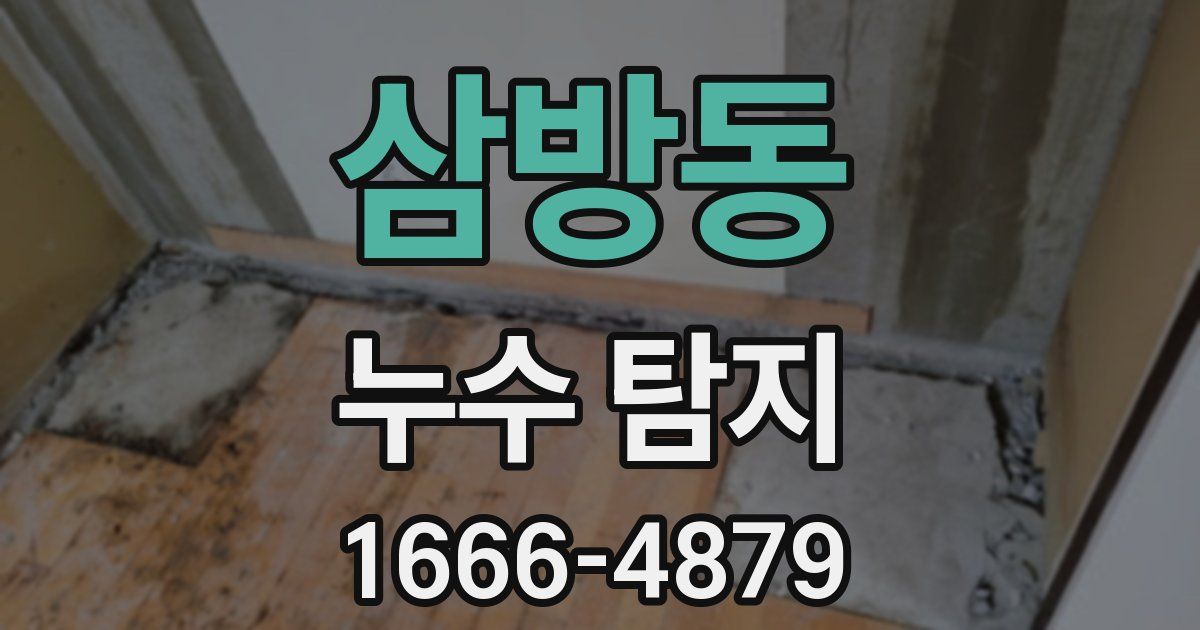 삼방동 누수 탐지