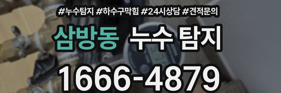삼방동 누수 탐지