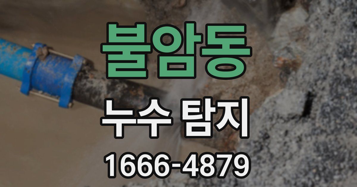 불암동 누수 탐지