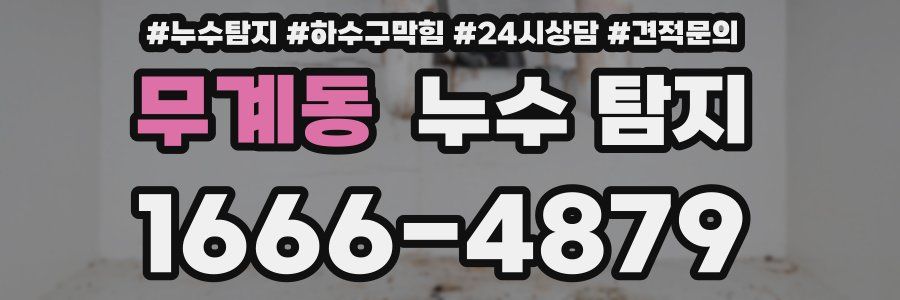 무계동 누수 탐지