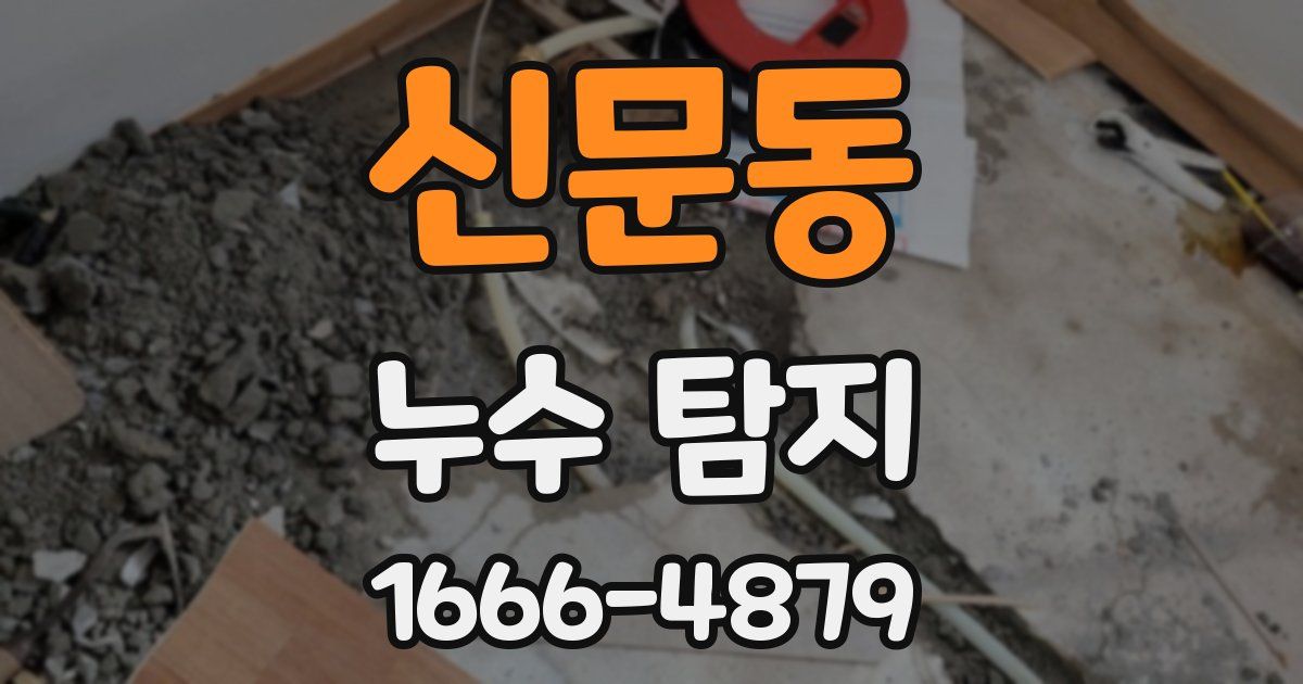 신문동 누수 탐지