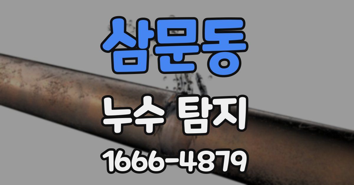 삼문동 누수 탐지