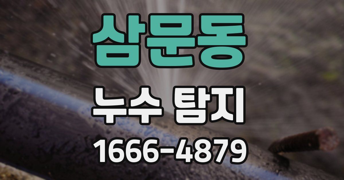 삼문동 누수 탐지