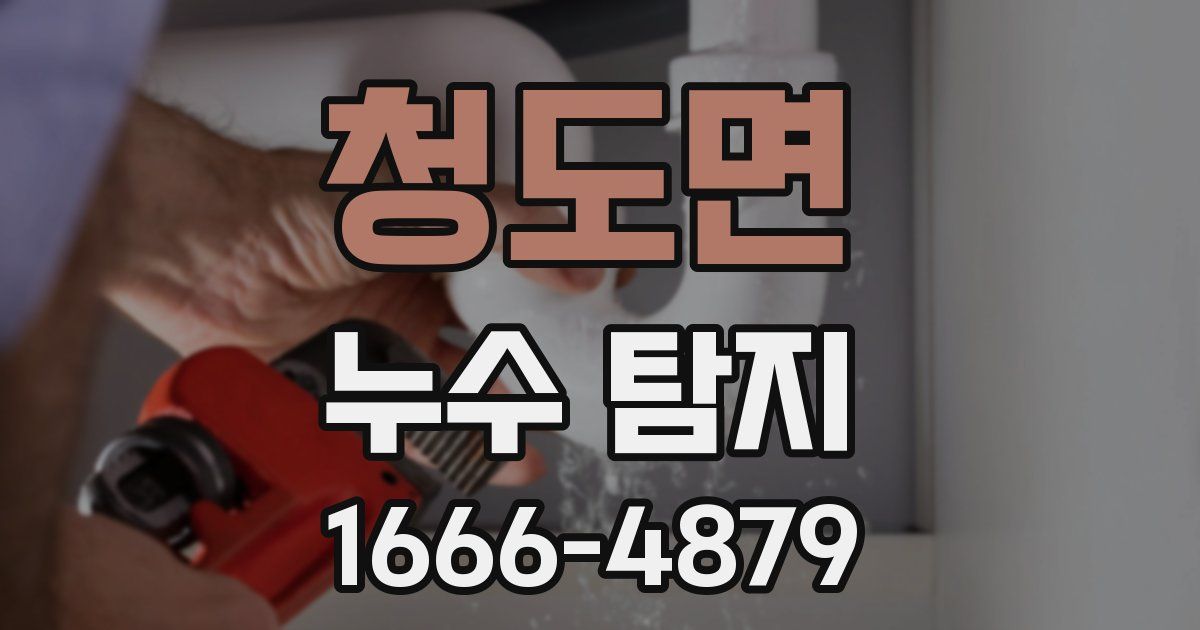 청도면 누수 탐지