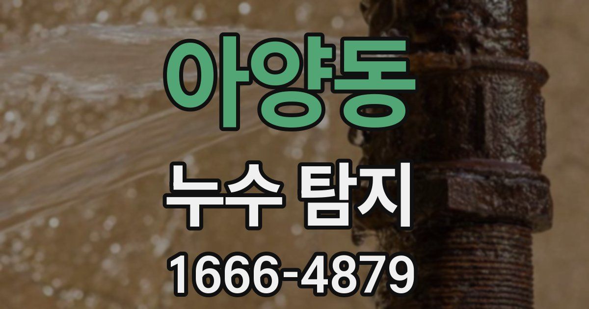 아양동 누수 탐지