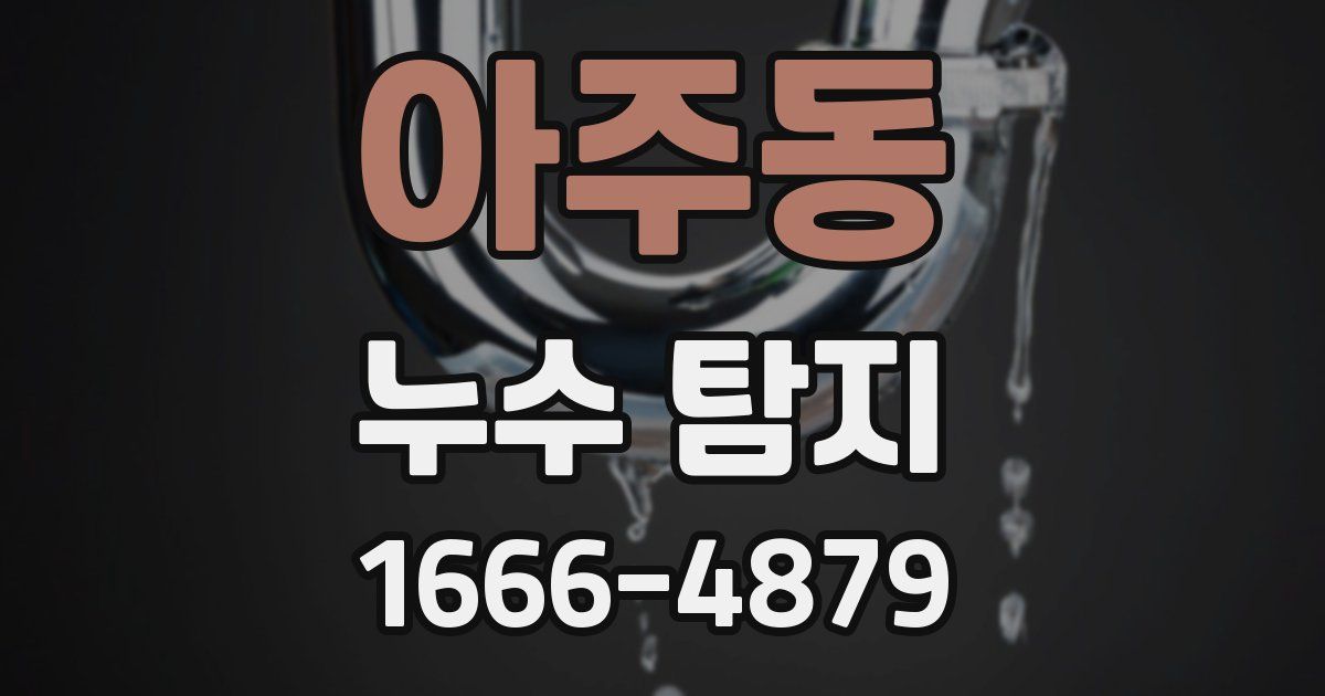 아주동 누수 탐지
