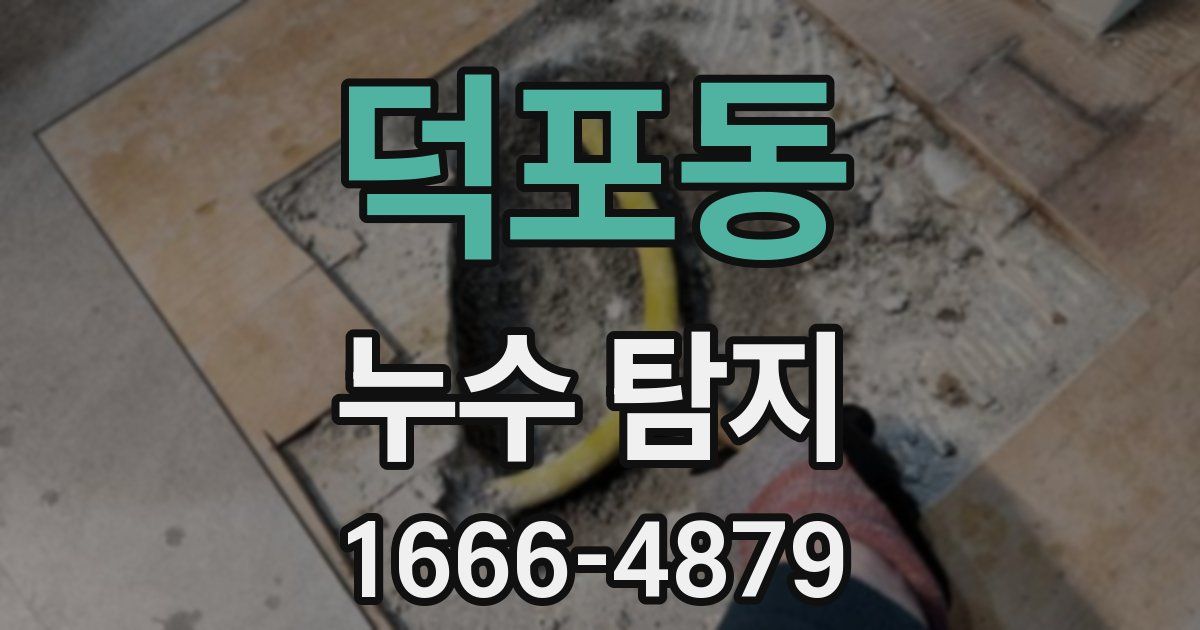 덕포동 누수 탐지