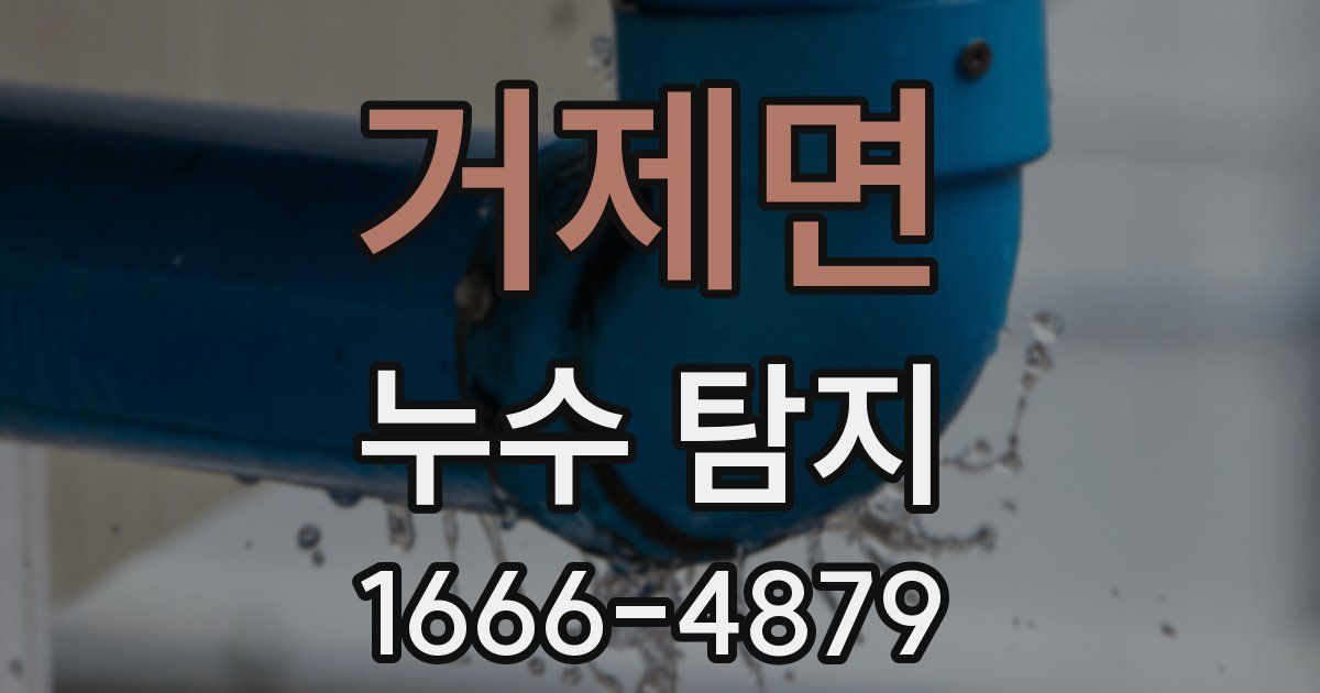 거제면 누수 탐지