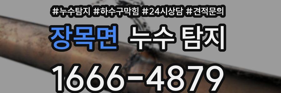 장목면 누수 탐지