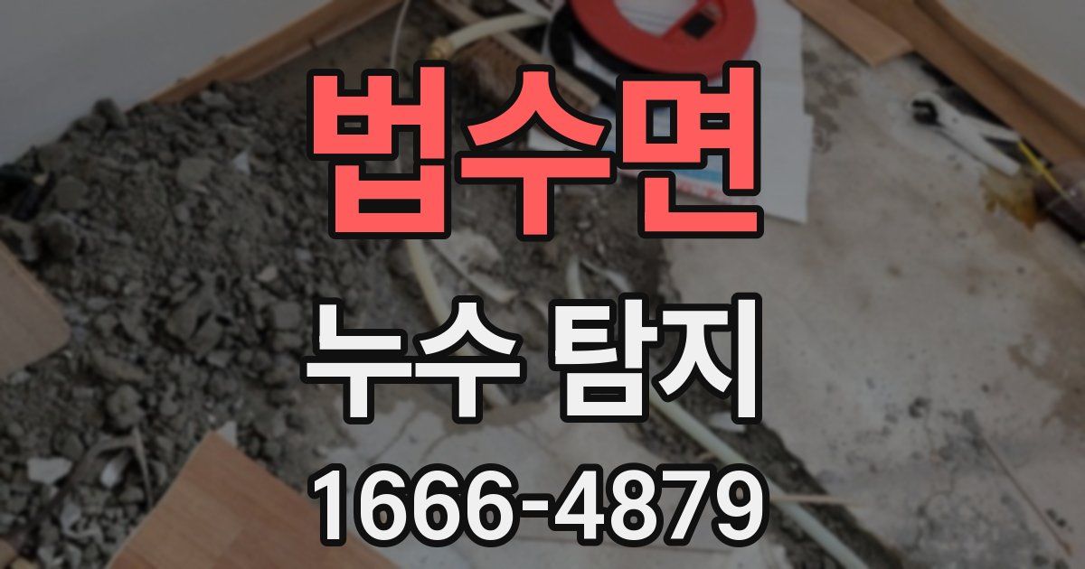 법수면 누수 탐지