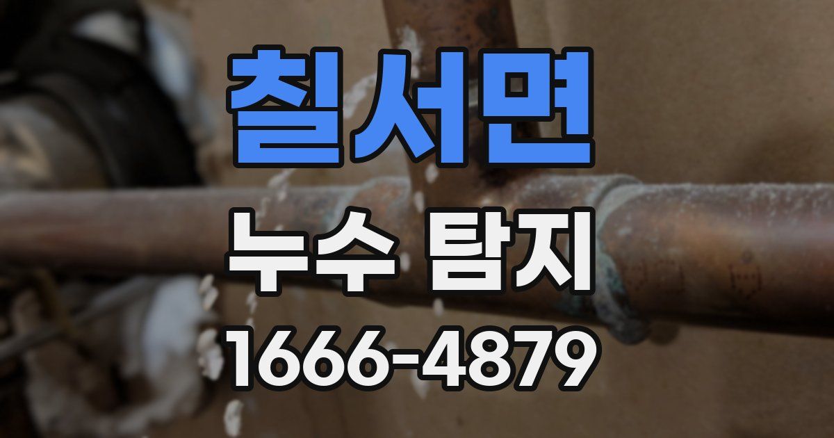 칠서면 누수 탐지