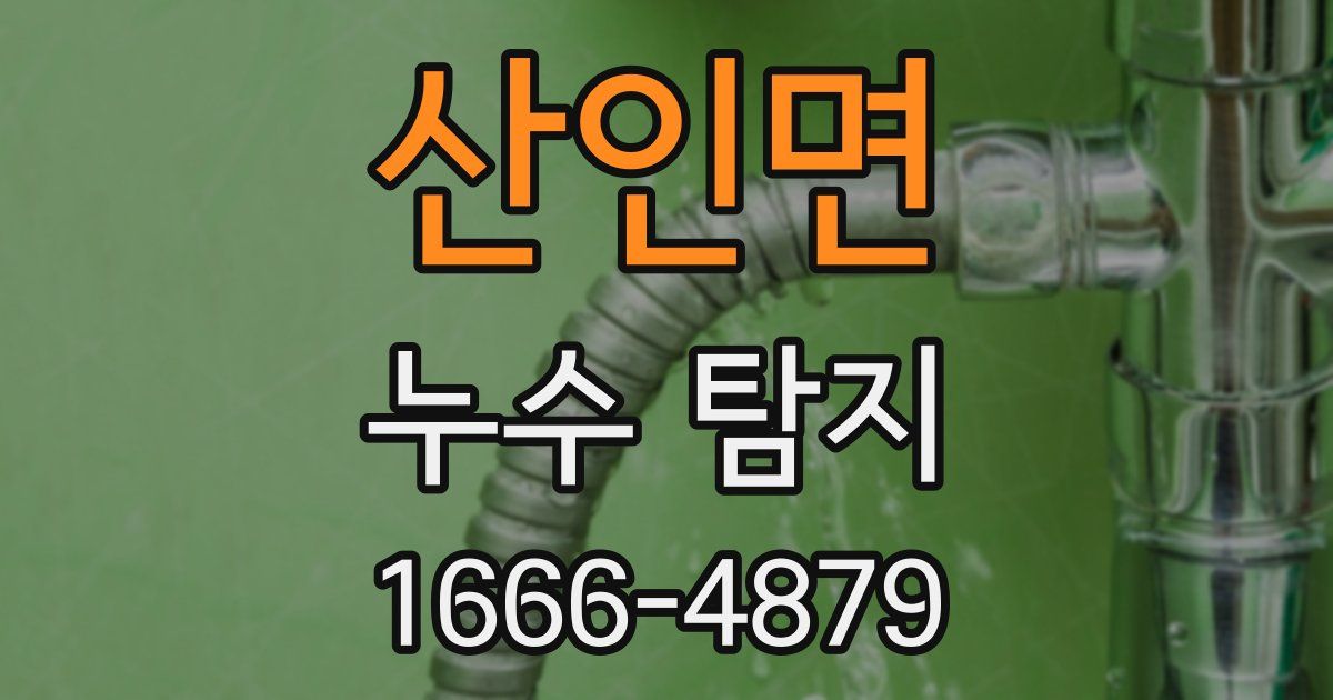 산인면 누수 탐지