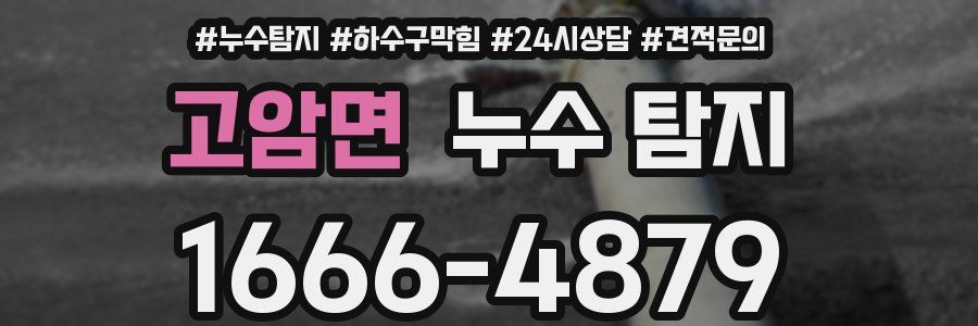 고암면 누수 탐지
