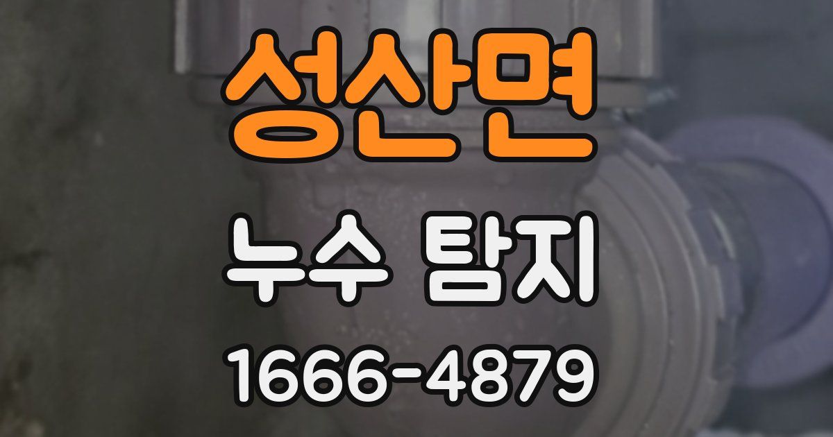 성산면 누수 탐지