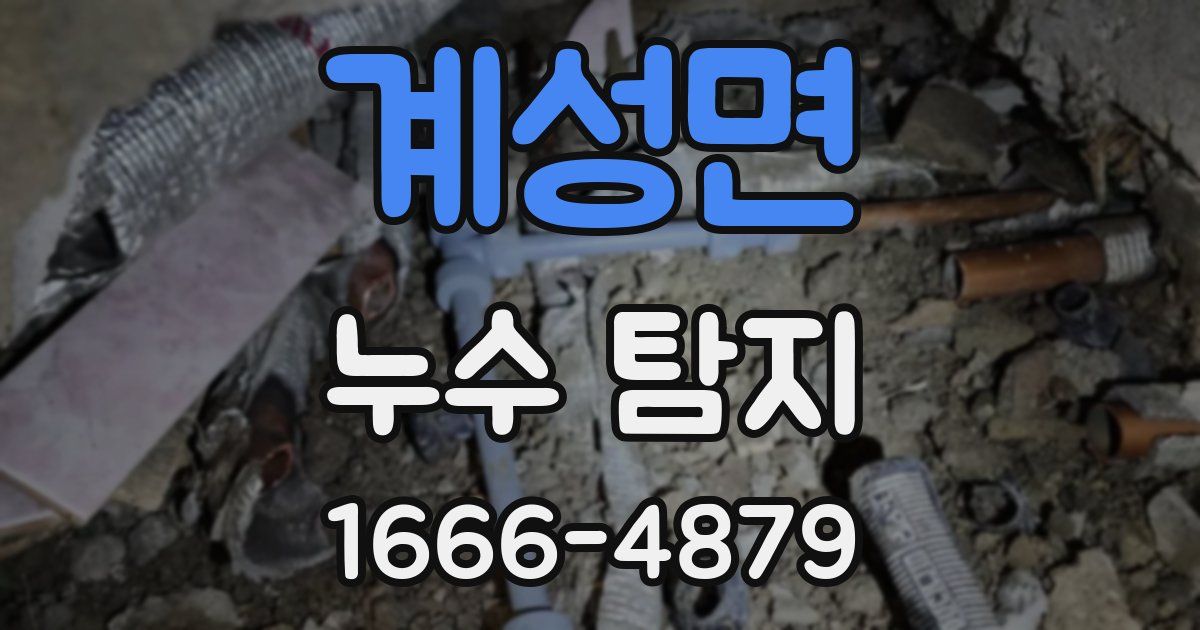 계성면 누수 탐지