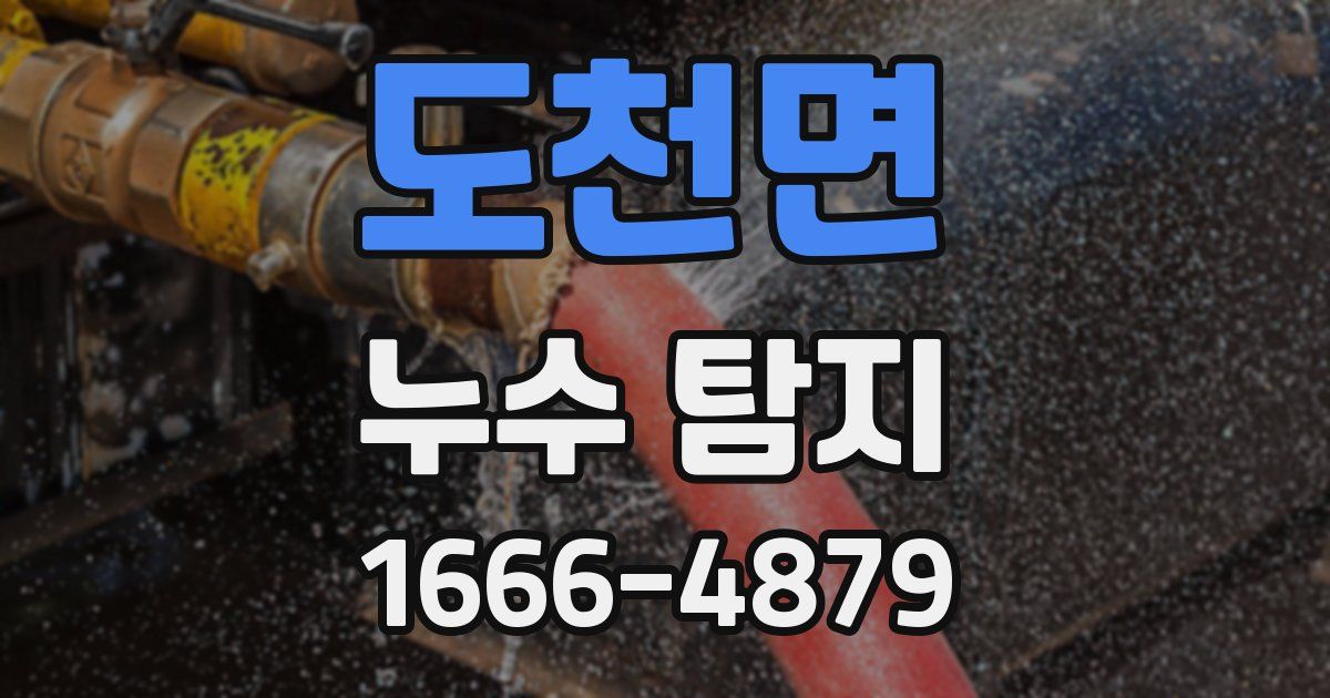 도천면 누수 탐지
