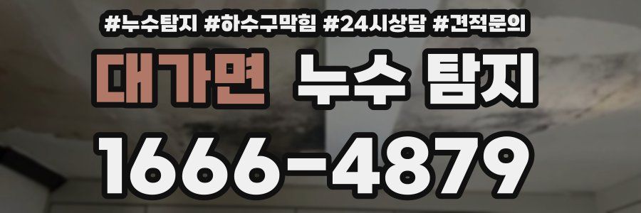 대가면 누수 탐지