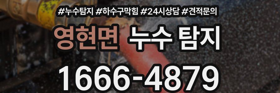 영현면 누수 탐지
