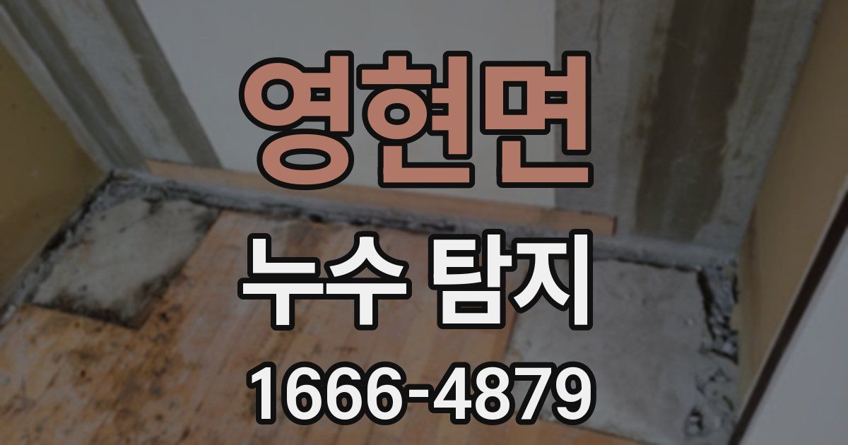 영현면 누수 탐지