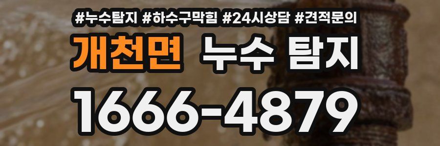 개천면 누수 탐지
