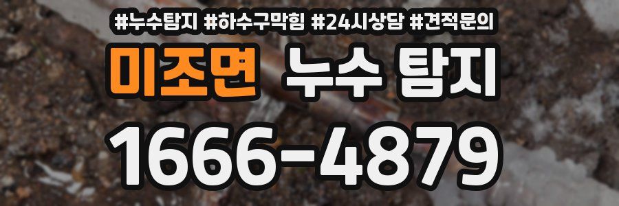 미조면 누수 탐지