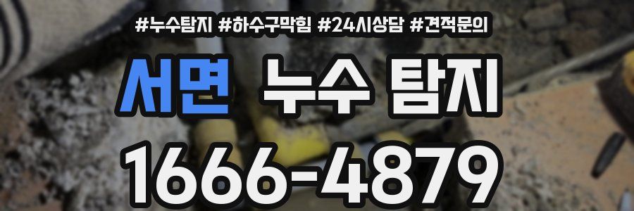 서면 누수 탐지