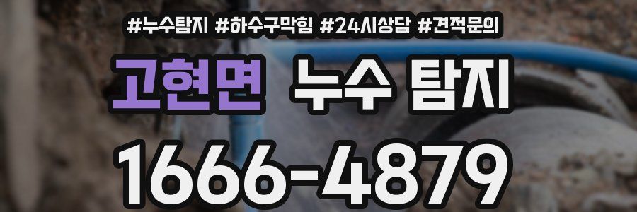 고현면 누수 탐지
