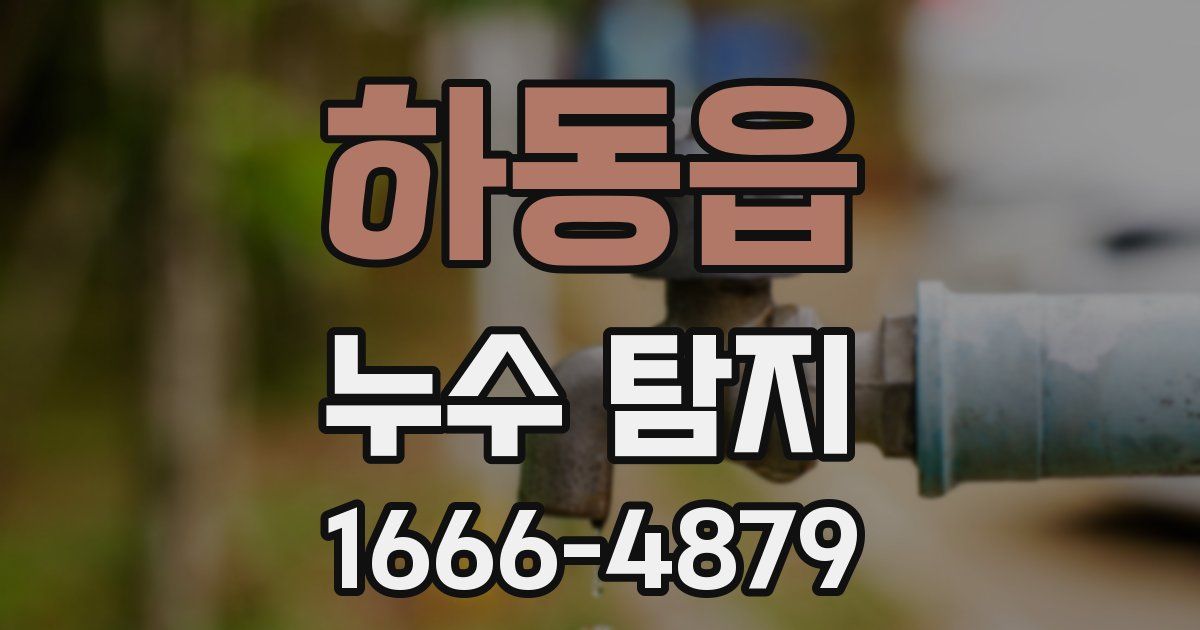 하동읍 누수 탐지