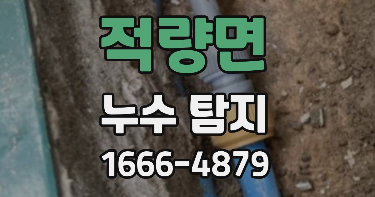 적량면 누수 탐지