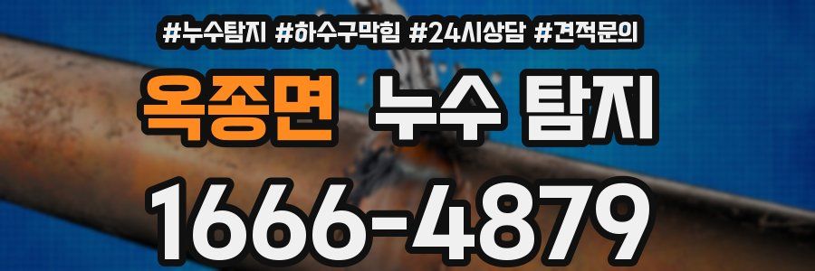 옥종면 누수 탐지