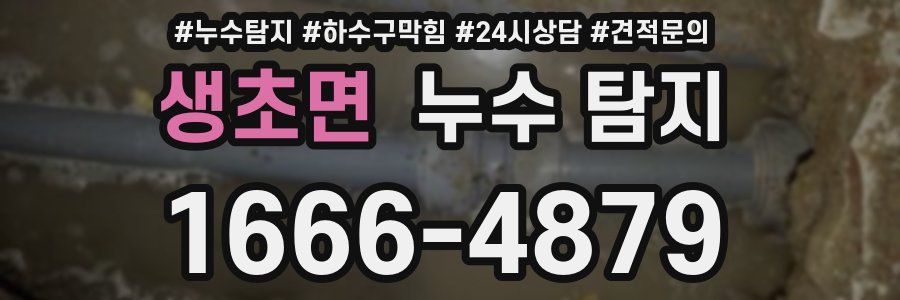 생초면 누수 탐지