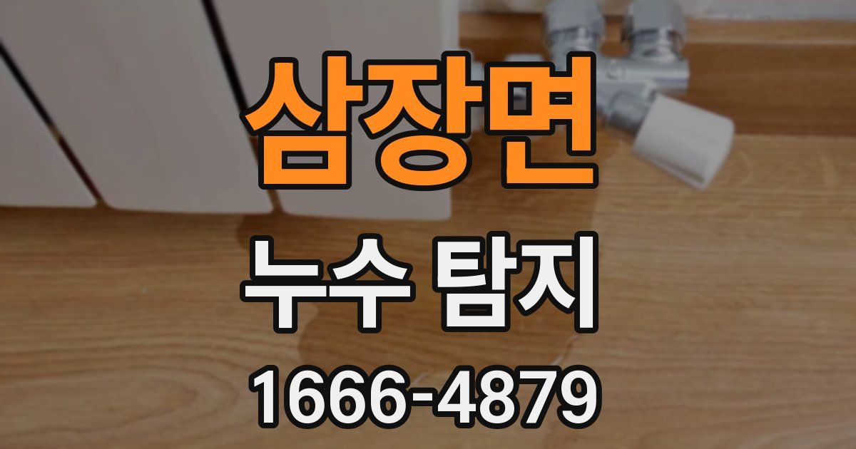 삼장면 누수 탐지