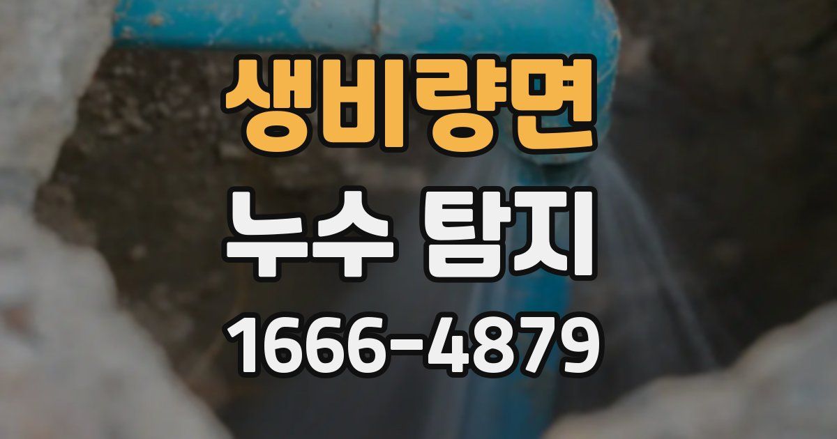 생비량면 누수 탐지