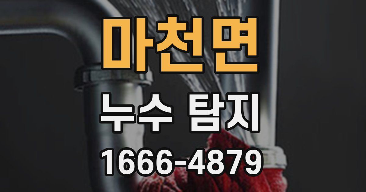 마천면 누수 탐지