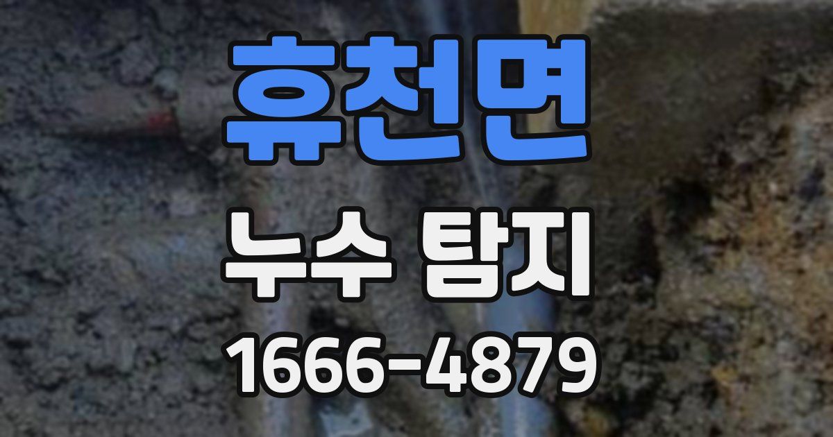 휴천면 누수 탐지