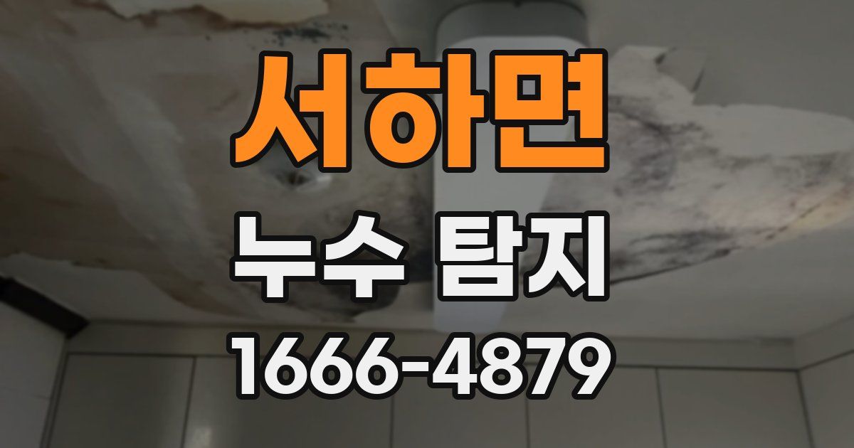 서하면 누수 탐지