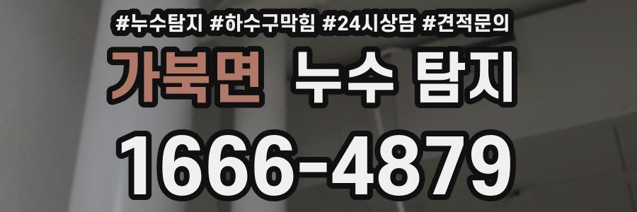 가북면 누수 탐지