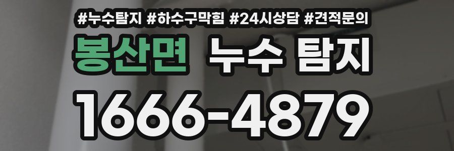 봉산면 누수 탐지