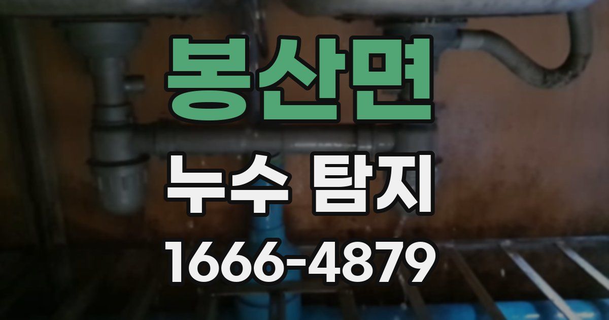 봉산면 누수 탐지