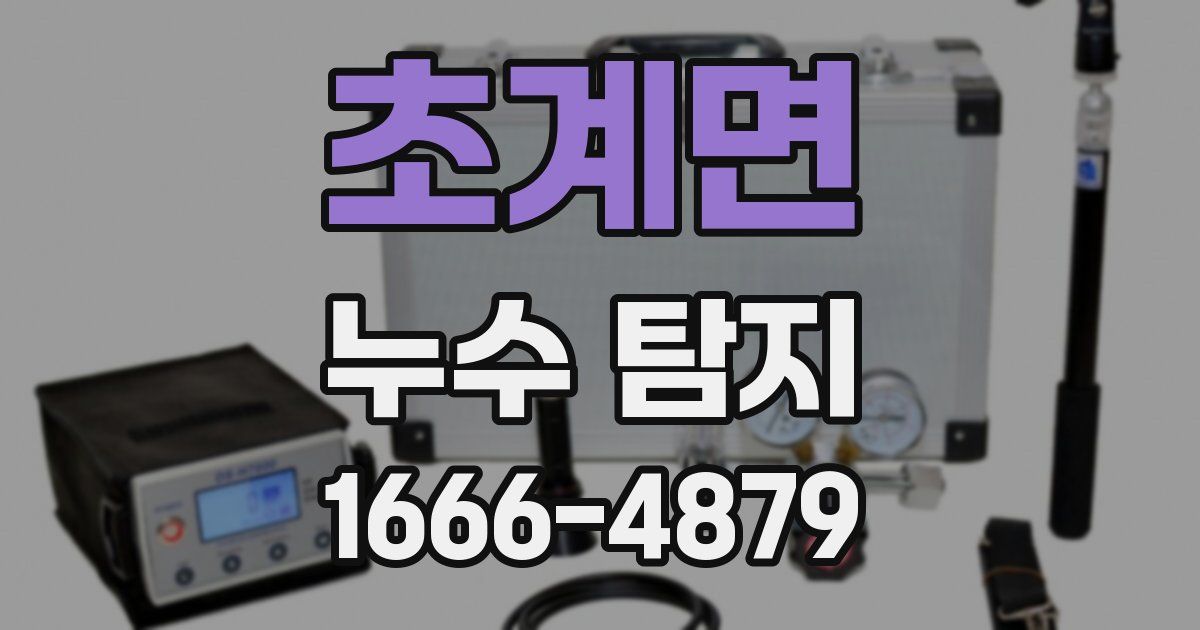 초계면 누수 탐지