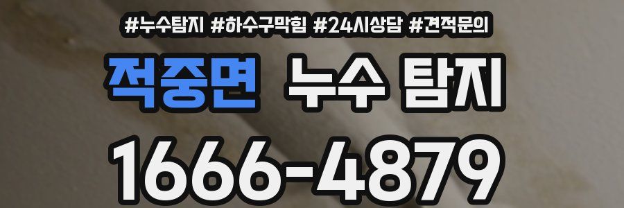 적중면 누수 탐지