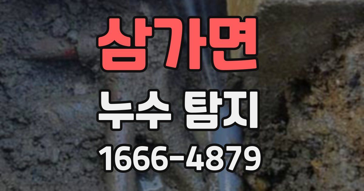 삼가면 누수 탐지