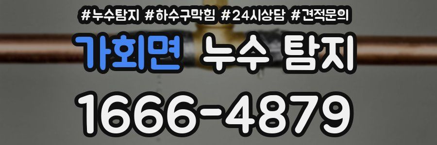 가회면 누수 탐지