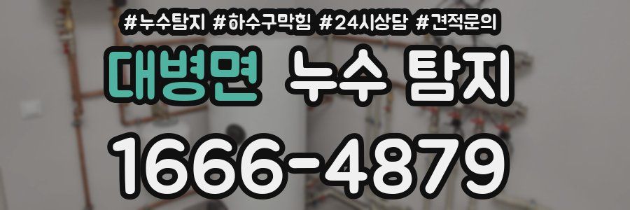 대병면 누수 탐지